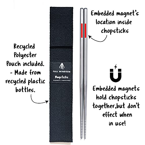 MAGSTICKS Premium Magnetic Titanium Chopsticks