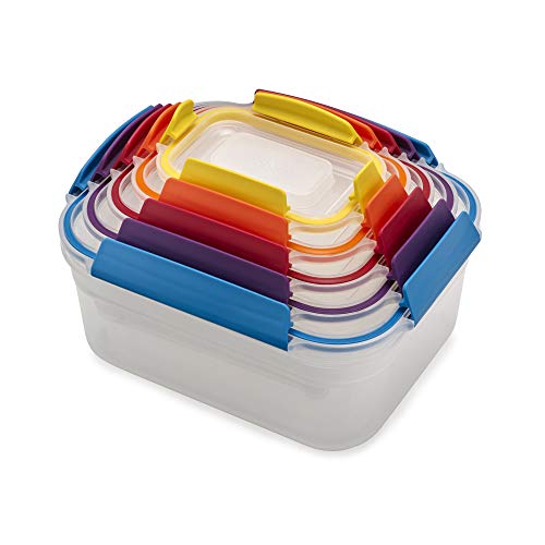 10 pc Nested Locking Plastic BPA Free Food Storage Container Set